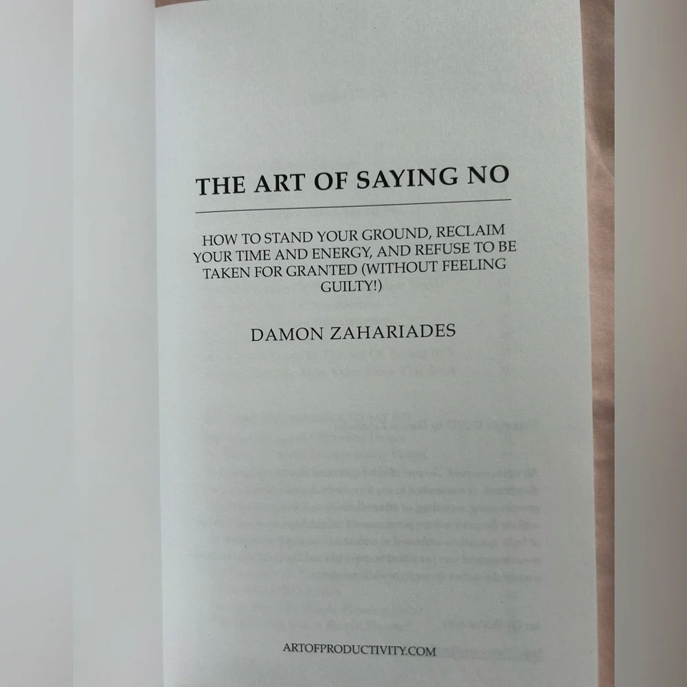 The Art of Saying No Book - Picture 3 of 3